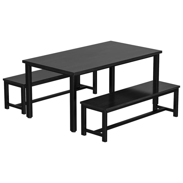 furlinkhm 3-Piece Dining Table Set for 4, 43-in Rectangular Dining