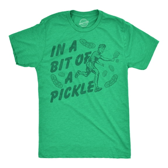 Mens Funny T Shirts In A Bit Of A Pickle Sarcastic Pickleball Graphic Novelty Tee For Men Graphic Tees