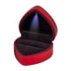 thumbnail image 2 of Caja de anillo en forma de corazón para propuesta de boda, caja de anillo de compromiso, caja de regalo de joyería con Rojo, 2 of 9