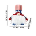 thumbnail image 2 of Ruhiku GW 4th of July Patriotic Gnome Decor 8" - Handcrafted Flocking Vintage Doll Indoor/Outdoor Holiday Decor for Mantel, Gift Giving & Tabletop Displays, 2 of 7