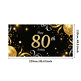 thumbnail image 5 of Golden Sparkling Happy 80th Birthday Banner Party Supplies Background Decorations Celebration Photography Props Backdrop Birthday Party, 5 of 8