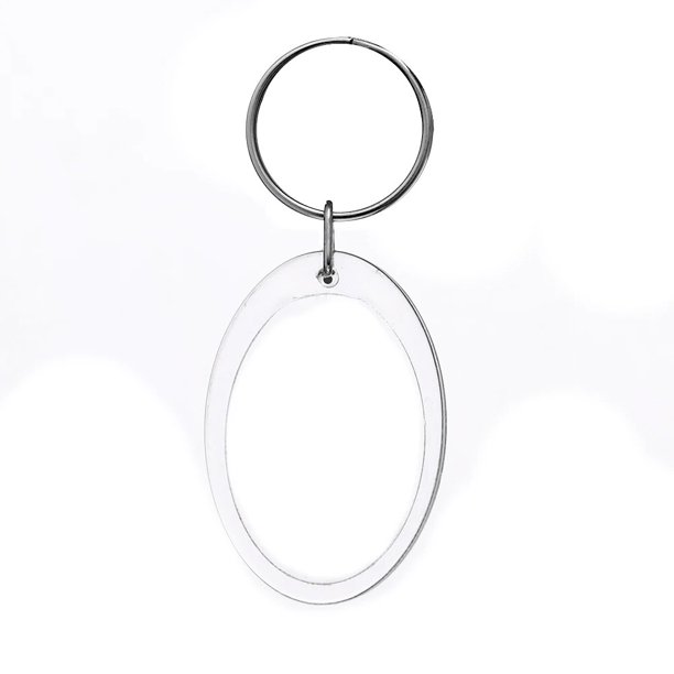 LLavero de acrílico en blanco para mujer, colgante de imagen transparente en blanco, marco de fotos transparente, borlas a presión, foto de inserción personalizada, 1/5 piezas