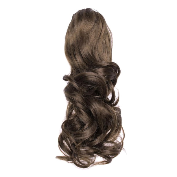 Extensión De Cola De Caballo De 15.7 Pulgadas Clip De Cola De Caballo Ondulado Largo Y En Extensión De Cabello De Mandíbula / Garra - Fibra Sin sol Baoblaze Extensión sintética de cola de caballo