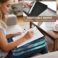 thumbnail image 5 of Haosy Accordion File Organizer Zipper Binder 500 Sheet 6-Tab Expanding File Folder Multi-Pocket 1.2 Inch 3 Ring Koi Fish Swimming, 5 of 7