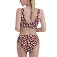 thumbnail image 3 of Picia Strawberry Women's High Waisted Bikini Scoop Neck Swimsuit Two Pieces Bathing Suit-Large, 3 of 8