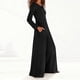 thumbnail image 5 of RKSTN Jumpsuits for Women Plus Size Zipper Wide Leg Romper Pants Womens Casual Solid Loose Fits Comfortable Zip Up Jumpsuit with Pockets, 5 of 9