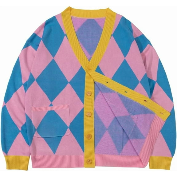 Anime Pink Cardigan Coat Unisex Sweater Jacket Knit Coat