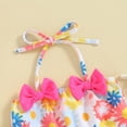thumbnail image 6 of XUELUO Baby Girls 3-Piece Swimsuits Halter Bow Cartoon Print Bikini Tail Set Matching Sun Hat Summer Cute Pool Party Swimwear, 6 of 8