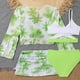 thumbnail image 4 of Traje de Baño de Falda de Cintura Alta Conjunto de Traje de Baño Dividido Impreso de Niñas con Cubierta de Protección Solar Camisola Falda de Baño Y Pantalones Set de Cuatro Piezas, 4 of 7