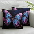 thumbnail image 3 of GOSMITH  Throw Pillow Covers Square Cushion Cover Nice Butterfly Modern Farmhouse Burlap Cushion Case Soft Pillowcase for Couch Bed Car Home Decoration, 3 of 5