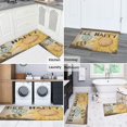 thumbnail image 6 of Black Text Sunflower Flowers Kitchen Rugs and Mats Sets Of 2,Kitchen Decoration Rugs,Rubber Backing Non-Slip Floor Mat for Sink Washable Waterproof Laundry Room Runner Rugs, 6 of 7