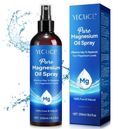 Yecuce Pure Magnesium Oil Spray for Women and Men 250ml/8.6floz Relaxing Soothing and Refreshing Skin Care Body Oil Yecuce Pure Magnesium Oil Spray for Women and Men 250ml/8.6floz Relaxing Soothing and Refreshing Skin Care Body Oil
