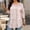 *Pink, variant on ClodeEU Women's Plus Size Printed Crewneck 3/4 Sleeve Top with Ruffle Trim and Smocked ,Casual Loose Blouse Red,Womens Plus XXXXXL