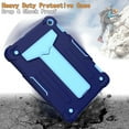 thumbnail image 5 of Dteck Shockproof Case For Kindle Fire HD 8 / HD8 Plus (10th Generation, 2020), Heavy Duty Rugged Hybrid Case High Impact Kickstand Protective Cover (no built-in screen protector), Navy + Blue, 5 of 5