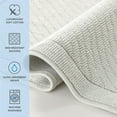 thumbnail image 5 of Host & Home Cotton Bath Rug, Stylish Textured Woven Design, Slip Resistant Backing, 17x24, Grey, 5 of 5