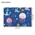 thumbnail image 4 of Yayeee Bath Rug for Bathroom Floor Non Slip Rectangle Fluffy Soft Absorbent Mat, 16"x24", Light Pink Jellyfish, 4 of 7