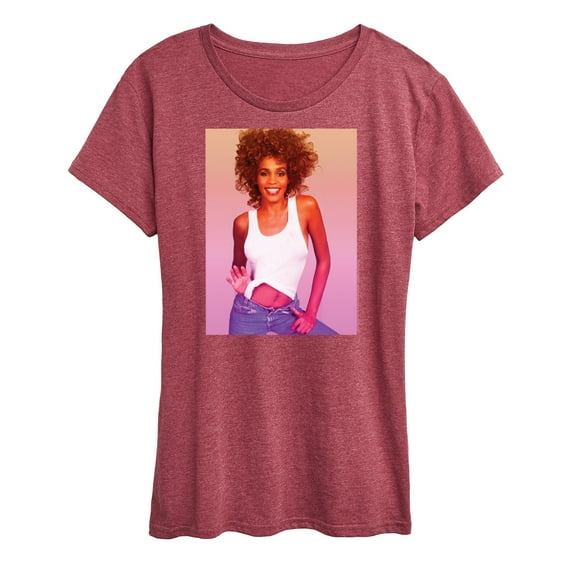 Whitney Houston - Gradient Photo - Women's Short Sleeve Graphic T-Shirt