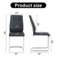 thumbnail image 7 of Dining Living Room Chairs Upholstered Chair with Silver Metal Legs,  Modern Meeting  Side Chairs with Faux Leather Padded Seat, for Kitchen, Meeting Room, Living, Bedroom, Dining Room, Set of 6, 7 of 7