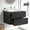 Black, variant on Onbrill 24-Inch Floating Bathroom Vanity with Ceramic Sink and 2 Soft-Close Drawers