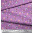 thumbnail image 3 of Soimoi Purple Rayon Fabric Baubles Christmas Fabric Prints By Yard 42 Inch Wide, 3 of 3