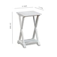 thumbnail image 3 of eHemco X-Farmhouse End Table Side Table with Storage Shelf, White Wash, 3 of 5