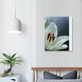 thumbnail image 4 of Nawypu Wall Art White Madonna Lily and Stone in Water Painting The Picture Print On Canvas Flower Pictures for Home Decor Decoration Gift Piece (Stretched Ready to Hang), 4 of 5