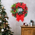 thumbnail image 5 of Uxgjfwu Christmas Wreath, 12 Inch LED Lighted Decoration for Front Door Indoor Outdoor Holiday Decor in Red or Gold, Christmas Wreath, 5 of 7