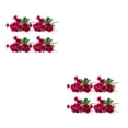 thumbnail image 1 of Toystoory 4X flor artificial planta de imitación hogar calcomanía mano de obra atractiva seda multipropósito flores falsas boda decoración Vino rojo 2piezas, 1 of 6