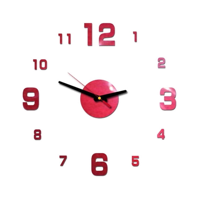 Acrylic Roman Numerals Modern DIY Wall Clock Decorative Sticker Mural Design For Home Interior