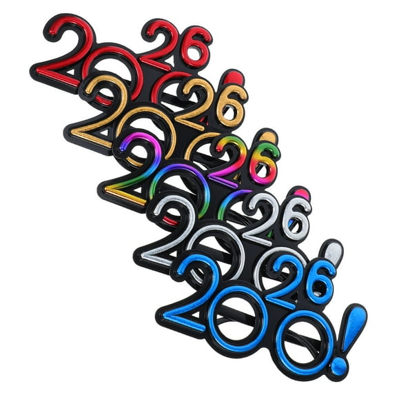 EXHUMKY 2026 Eyeglasses New Year Eve Party Props Photoready Accessory Assorted