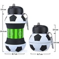 thumbnail image 4 of Botella de agua de fútbol – Regalos de fútbol únicos para niños y niñas – Botella de agua fresca para niños, plegable, a prueba de fugas, 4 of 5
