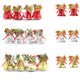 thumbnail image 1 of Fiudx Campanas Navideñas, Cascabeles Burdeos con Lazos Rojos, Hojas Verdes, Colgante para Árbol de Navidad, Decoración Del Hogar, Manualidades Versátiles, Regalo Festivo, Juego de 4 Campanas, 1 of 3
