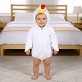 thumbnail image 5 of WOYY Baby Boy Bodysuit Cute Chick Hooded Romper for Photography, Sizes 18-24 Months, 5 of 8