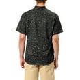 thumbnail image 3 of INSPIRE CHIC Men's Shirts Button Down Short Sleeves Star Print Summer Shirts S Black, 3 of 6