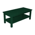 thumbnail image 2 of Versaloft Solid Wood Amish Coffee Table with Shelf in Dark Green Paint - Living Room Conversation Table Made in the USA, 2 of 5