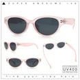 thumbnail image 2 of Womens Retro Hipster Cat Eye Horn Rim Plastic Fashion Sunglasses Pink - Black, 2 of 8
