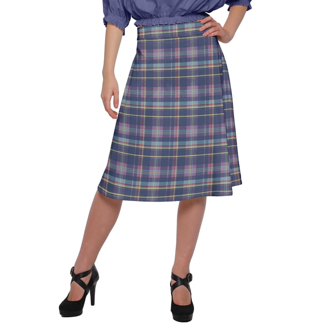 Moomaya Jupe Imprimée pour Femmes en Poly Spandex Tenue Décontractée Jupe d'Été pour Filles