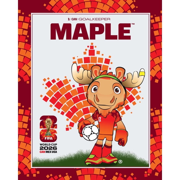 Frameworth Maple the Moose 2026 FIFA World Cup Canada Mascot Framed Poster Print 16x20 - Officially Licensed Wall Art