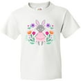 thumbnail image 3 of Inktastic Easter Scandinavian Bunny with Flowers Youth T-Shirt, 3 of 5
