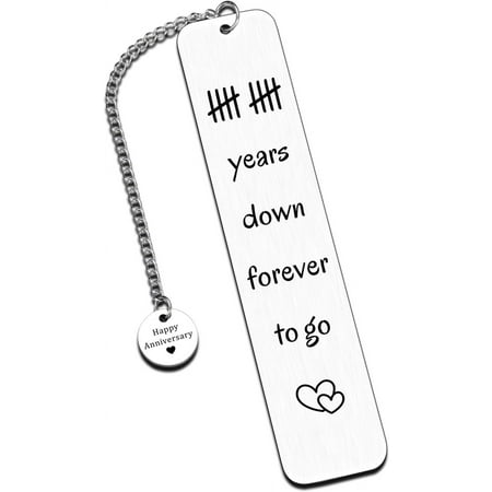 10 Year Tin Anniversary Wedding Gifts 10th Anniversary Tin Gifts for Couple 10th Anniversary Bookmark Tin Gifts for 10th Anniversary 10th Anniversary for Parents Aluminum Anniversary Gift Ideas