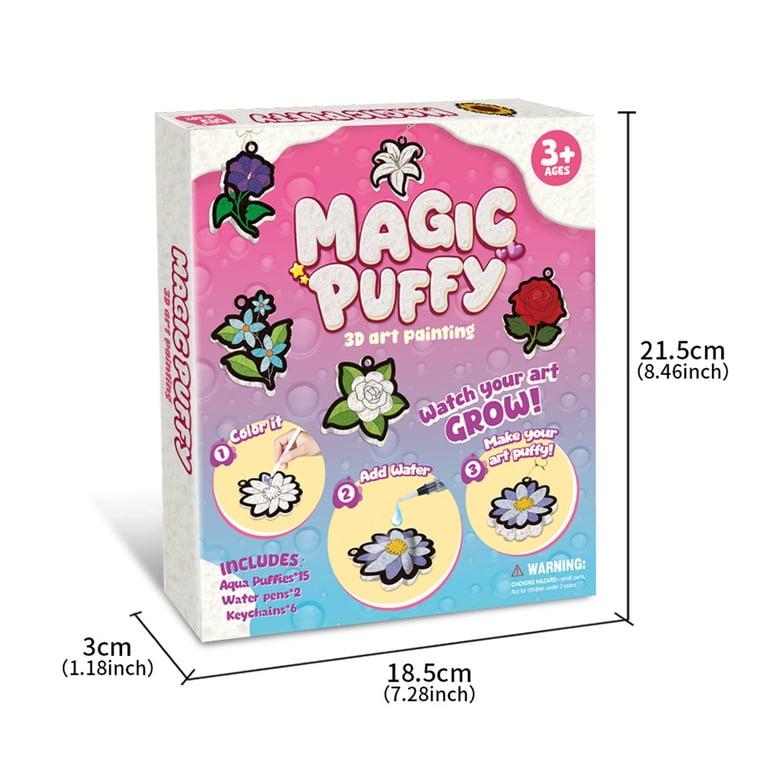 Kit Peinture Texture En Mousse 3D 39 Pièces - Peinture Gonflante Enfant Avec Stylos Aquarelle Et Accessoires DIY Créatifs