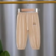 thumbnail image 2 of Odeerbi 6M-6Y Infant Girls Cotton Linen Cropped Pants Summer Casual Lantern Pants Solid Color Breathable Pants, 2 of 9