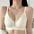 thumbnail image 4 of Yotami Womens Seamless Bras Wireless Push Up Everyday Underwear for Home Solid Color Support Bras with Removable Pads, 34A, Beige, 4 of 4