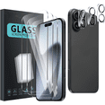thumbnail image 1 of JP 3 Pack Screen Protector & 3 Pack Camera Lens Protector for iPhone 17, with 9H Hardness, Anti-Fingerprint, Scratch Resistant, Easy to Install & Case Friendly Design, 1 of 7