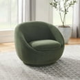 thumbnail image 2 of (2 pack) Better Homes & Gardens Mira Swivel Accent Chair, Olive Velvet, 2 of 14