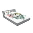 thumbnail image 2 of Ambesonne Abstract Fitted Sheet & Pillow Sham Set, Wild Tribe Animal Wolf, Queen, Multicolor, 2 of 2
