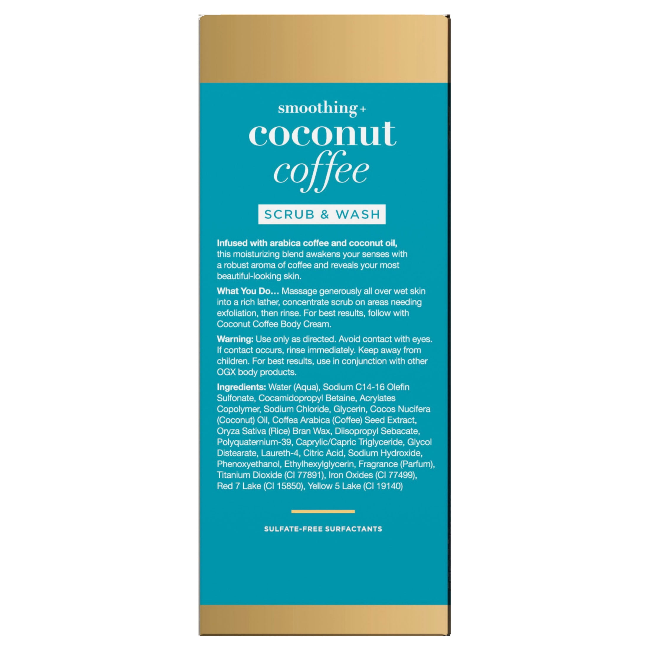 OGX Smoothing + Coconut Coffee Exfoliating Body Scrub, 2 x 19.5 Fl oz