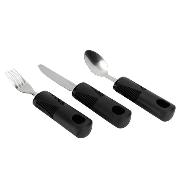 Weighted Adaptive Utensils, Hanging Hole Soup Spoon Smoothing Surfaces Prevent Shaking Adaptive Utensils Stainless Steel For Elderly