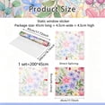thumbnail image 3 of Window Privacy Film Rainbow Film Decorative Window Sticker, 3D Static Flower Glass Cling Tint for Home Heat Control Non-Adhesive, 17.7×78.7Inch, 3 of 8