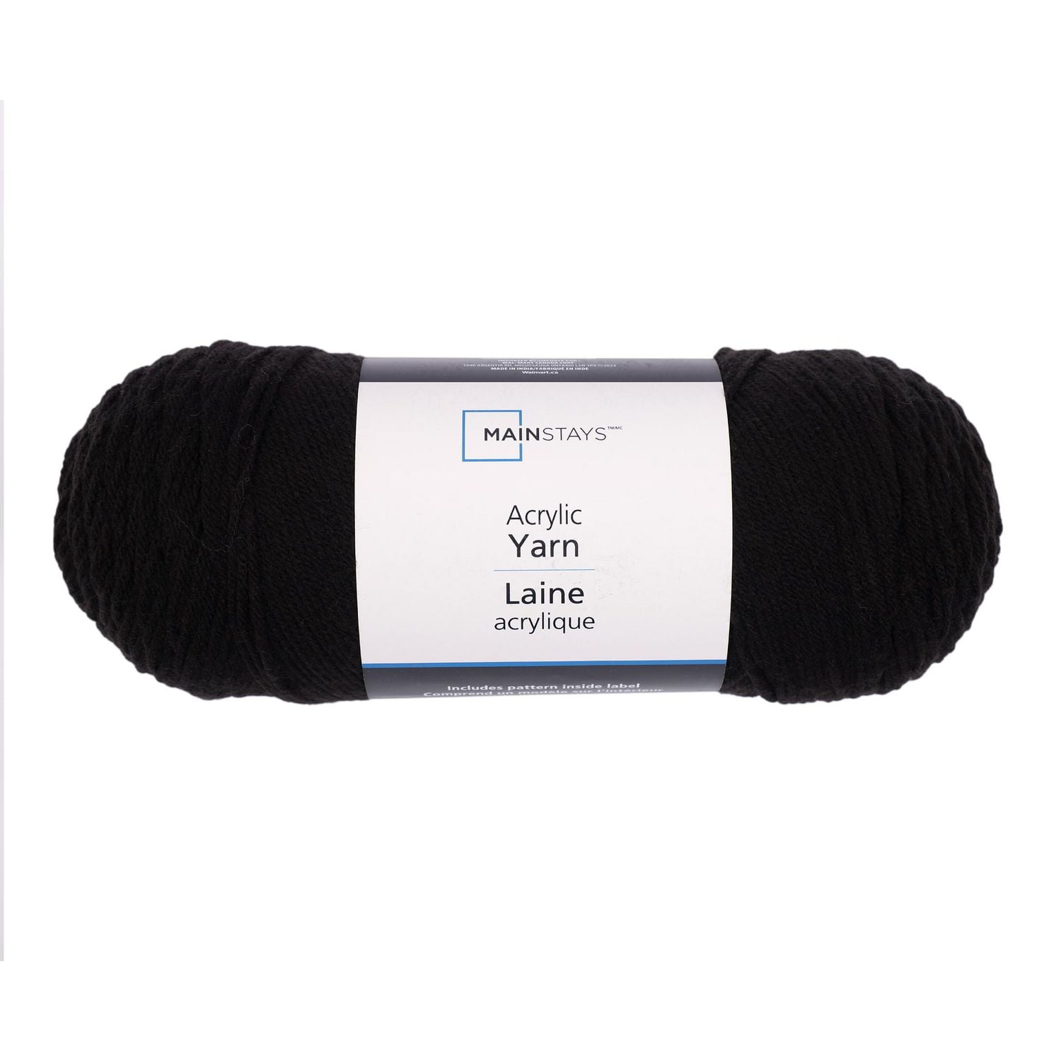 Mainstays Acrylic Yarn, Mainstays Medium Acrylic Black Yarn, 7 Oz 397 Yards